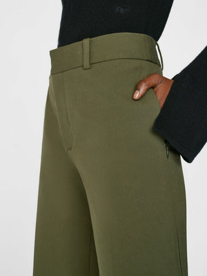 Frame Le Palazzo Crop Trouser in Fatigue