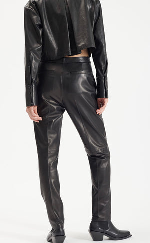 Barbara Bui Roxy pants in plunged leather