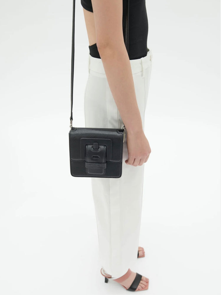 BARBARA BUI SMALL BLACK LEATHER LOVE ME BAG