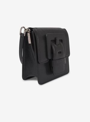 BARBARA BUI SMALL BLACK LEATHER LOVE ME BAG