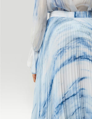 DONDUP-LONG SKIRT IN PRINTED GEORGETTE