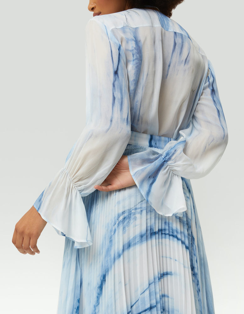 DONDUP-PRINTED VISCOSE GEORGETTE SHIRT